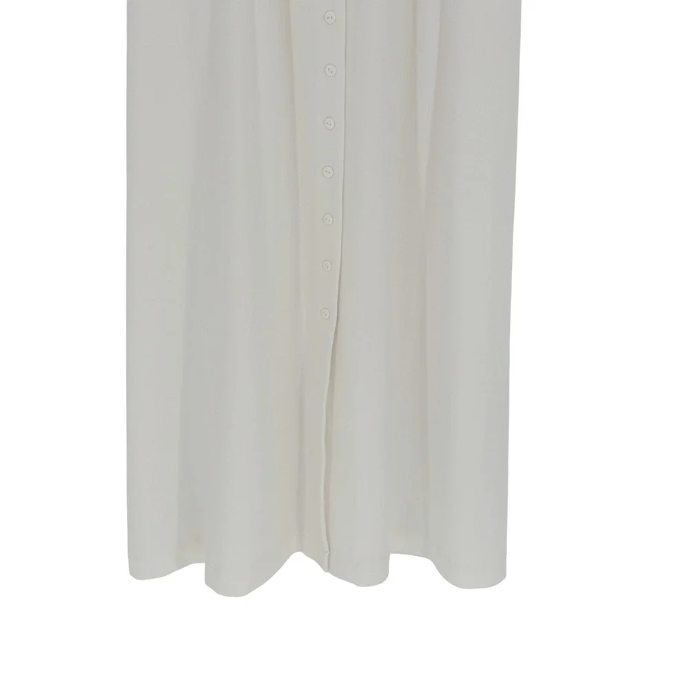 ba&sh‎ Lady Dress Women XS Off-White Sleeveless Button Front Midi Parisian Chic